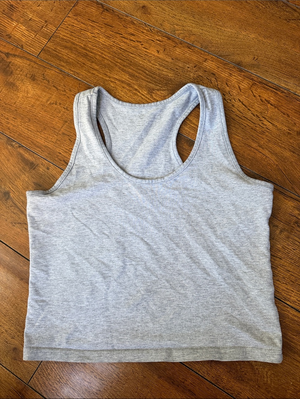 Amazon Gray Racerback Crop Tank Top